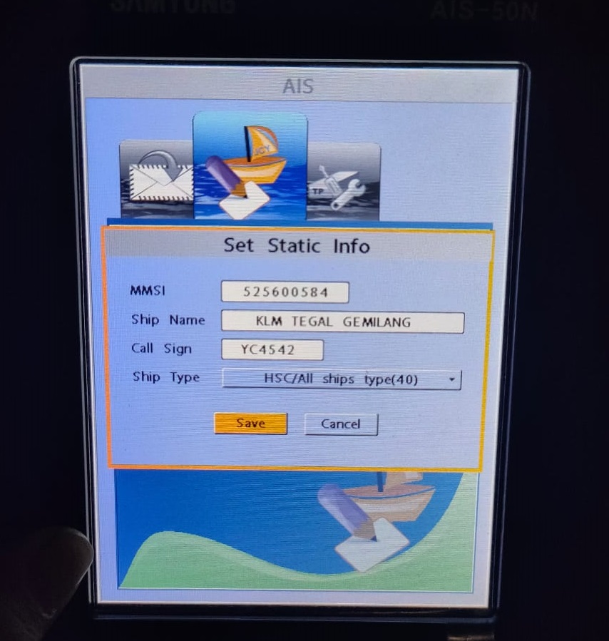 cara input MMSI AIS